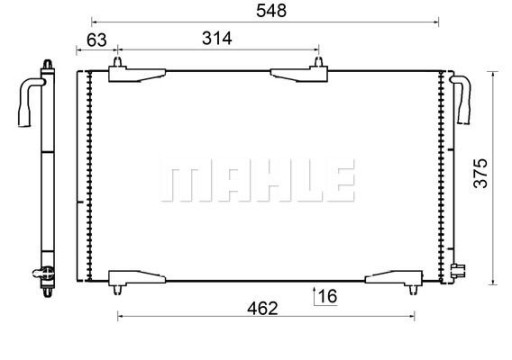 Mahle AC 501 000s конденсатор, кондиционер MAHLE OR - 3