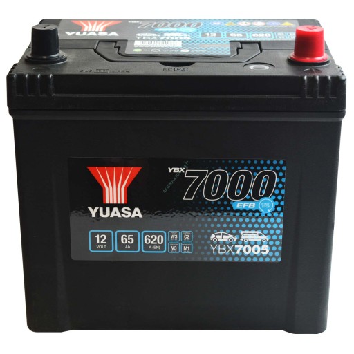 Акумулятор Yuasa YBX7005 EFB 65AH 620A - 1