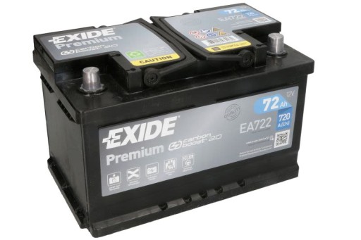 Аккумулятор EXIDE 12V 72AH / 720A PREMIUM P+ - 2