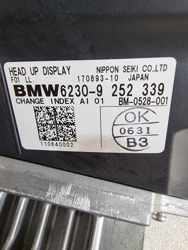 BMW 7 F01 Head-UP дисплей HUD 9252339 - 5
