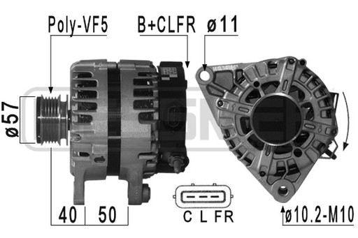 ALTERNATOR ERA do KIA PRO CEE'D 1.4 1.6 - 2