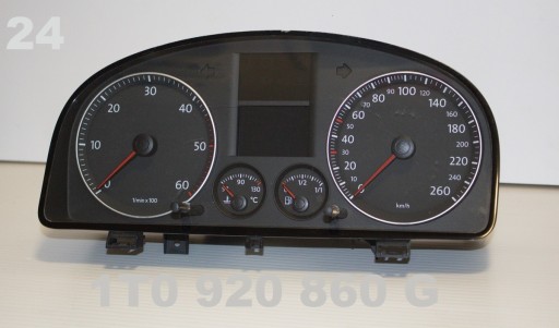 24 Счетчик часы Touran Caddy 1/2 FIS 1T0920860 Г - 1