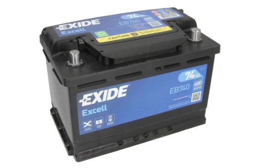Акумулятор EXIDE 12V 74Ah / 680A EXCELL p+ - 2