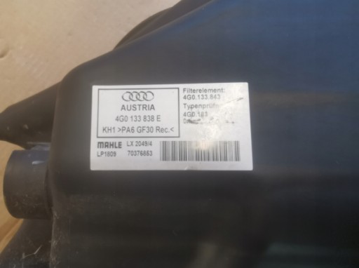 Obudowa filtra powietrza Audi A6 C7 2.0 3.0 TDI - 5