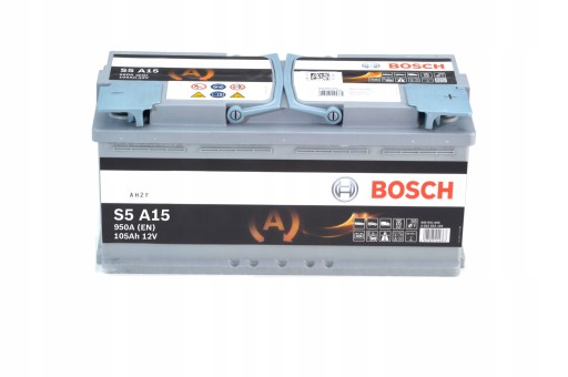 Акумулятор Bosch S5 AGM 105AH 950A L - S5A15 - 1