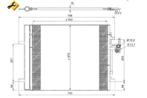 КОНДЕНСАТОР РАДІАТОР КОНДИЦІОНЕРА NRF35884 NRF - 2