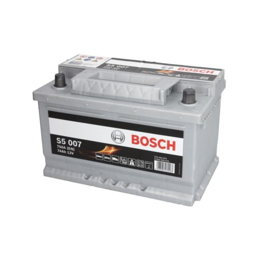 Акумулятор 74Ah 750A SILVER S5 P + BOSCH - 2