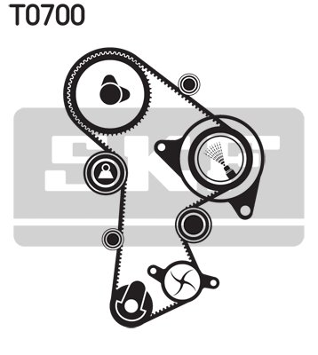 SKF vkmc 01148-2 водяний насос + комплект ременя ГРМ - 2