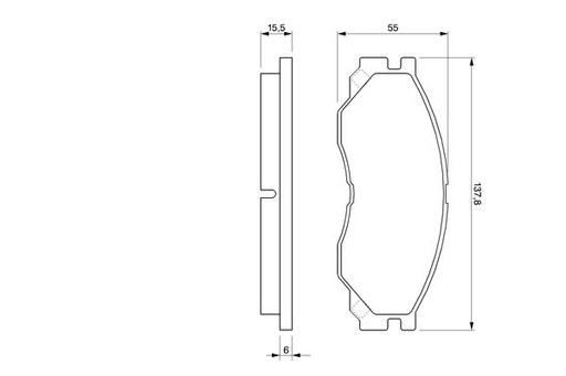 Bosch 0 986 424 572 Zestaw klocków hamulcowych, - 8