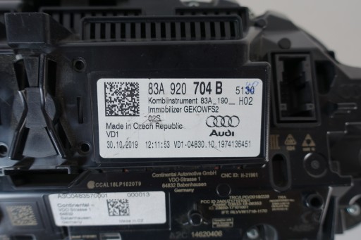 LICZNIK VIRTUAL ZEGARY LCD AUDI Q3 83A 83A920704B - 5