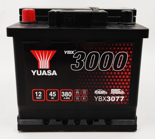 Akumulator Yuasa YBX 3077 12V 45Ah 380A L+ - 4