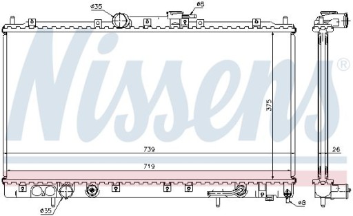 CHŁODNICA WODY 62869A NISSENS MITSUBISHI - 7