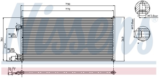 Skraplacz Nissens 94664 FORD TOURNEO - 6