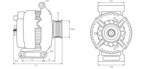 Alternator Magneti Marelli 063377410010 80A - 5