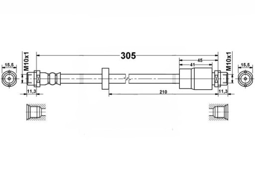 Обплетені тефлонові гальмівні шланги AUDI A4 B6 - 2