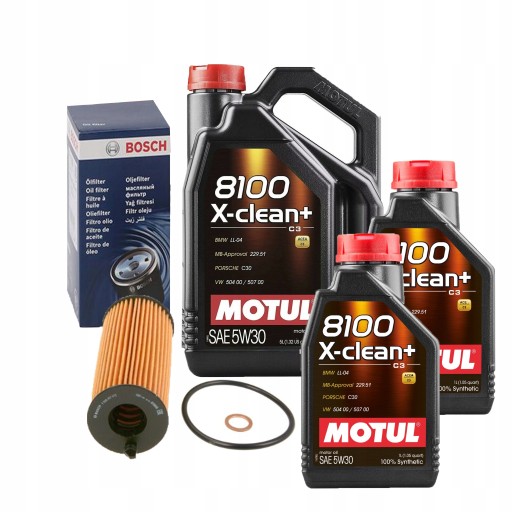 Filtr olej Motul 5W30 LL04 BMW 750d x-drive F01 - 1