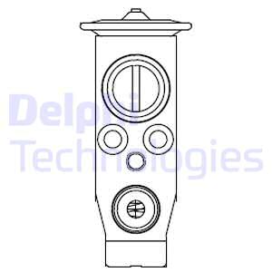 DELPHI Розширювальний клапан, кондиціонер CB1003V - 2