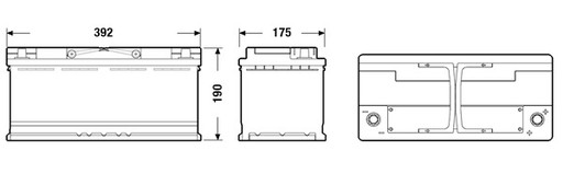 АКУМУЛЯТОРНІ ЦЕНТРИ MICRO-HYBRID 105AH / 950 - 7