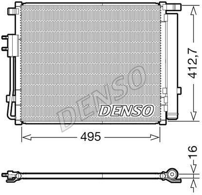 DENSO DCN41012 РАДІАТОР КОНДИЦІОНЕРА - 4