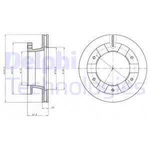 2 x гальмівний диск DELPHI BG4285 - 2