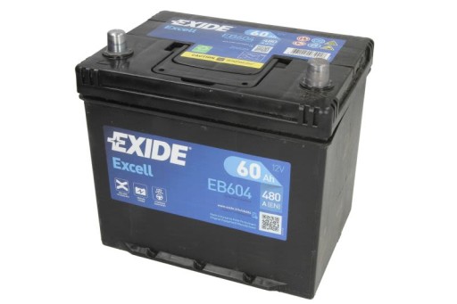 Akumulator EXIDE 12V 60Ah/480A EXCELL P+ - 1