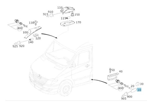 Габаритна лампа Габаритна лампа Mercedes SPRINTER 906 907 - 4