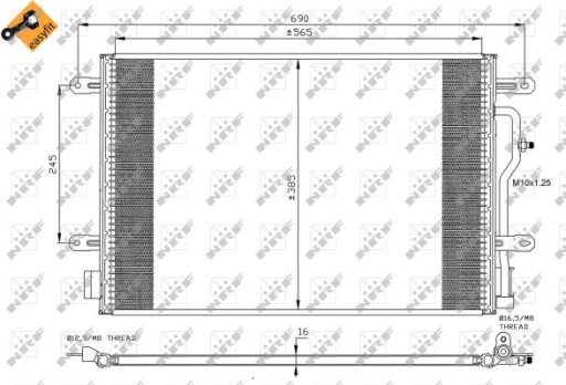 РАДІАТОР КОНДИЦІОНЕРА NRF 35404 - 2