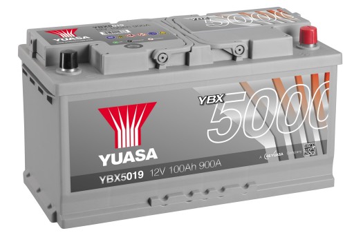 АКУМУЛЯТОР YUASA 5000 YBX5019 100AH 900A P+ - 1