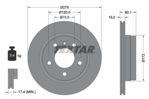 TEXTAR диски + колодки BMW E46 320d 136KM 276MM - 7