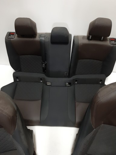 Toyota CHR сидіння коричневий шкіряний стьобаний комплект - 2