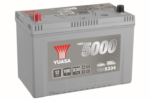 Акумулятор YUASA 5000 YBX5334 100 Ah 830A - 1