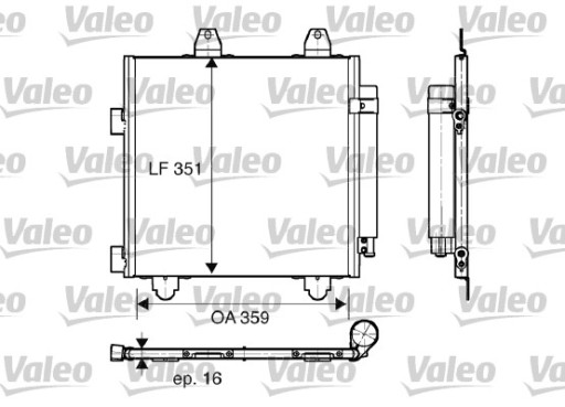 VALEO 818014 КОНДЕНСАТОР PEUGEOT 107 - 2