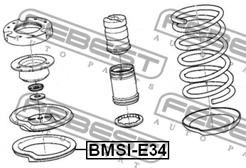 FEBEST пружинная шайба для BMW 5 E34 3.5 - 6