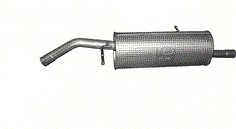 Задній глушник Citroen DS3 1,4 + 1,6 VTi + хомут - 1
