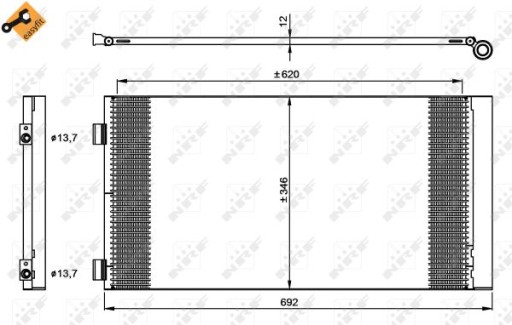 РАДІАТОР КОНДИЦІОНЕРА NRF 35961 - 2