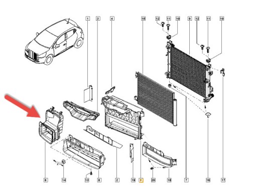 Повітрозабірник керма RENAULT CLIO IV 1.2 TCe - 7