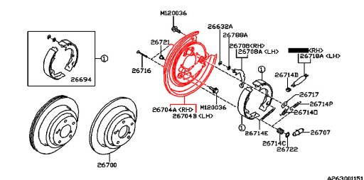 SUBARU IMPREZA TARCZA KOTWICZNA OSŁONA TARCZY WRX - 3