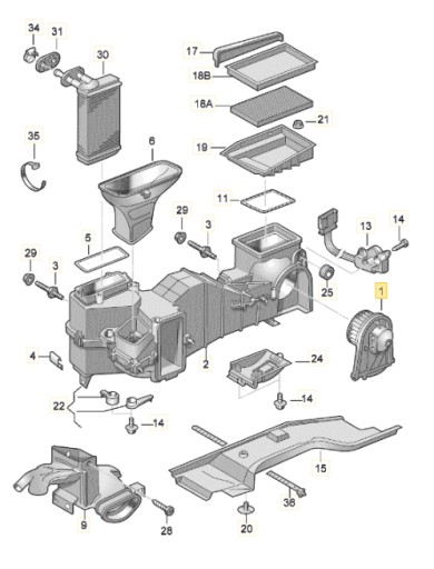 ВЕНТИЛЯТОР VW BORA GOLF IV 4 2PIN - 2