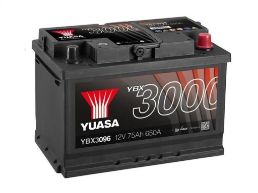 Аккумулятор Yuasa YBX3000 SMF 12V 75ah 650A (EN) R+ - 1