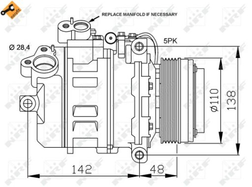 KOMPRESOR KLIMATYZACJI BMW 3 E46 328 330 xd M3 CSL - 2