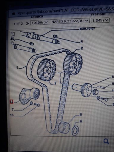 ALFA ROMEO 166 V6 2 TURBO натяжний ролик 60603054 - 4