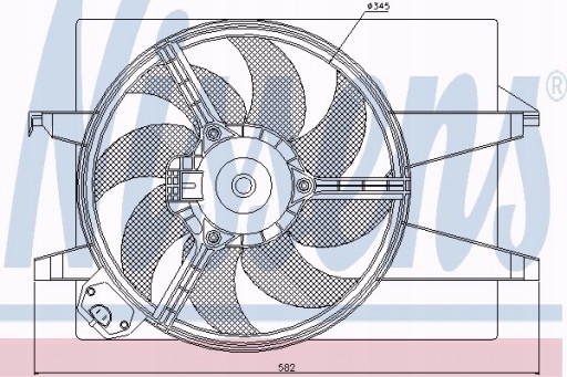 WENTYLATOR CHŁODNICY FORD FIESTA 01- 1.6 TDCI , FI - 3