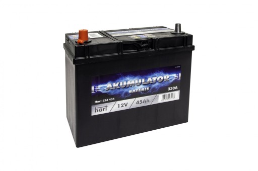 Акумулятор HART 12V 45ah 330A L+, японець - 1