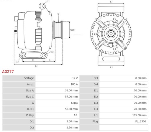 ALTERNATOR MERCEDES SPRINTER CLS - 6