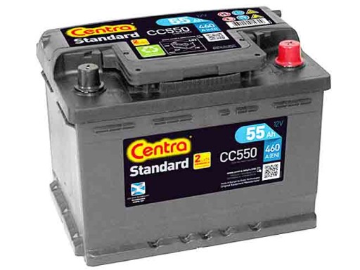 AKUMULATOR CENTRA STANDARD 12V 55Ah 460A CC550 - 1