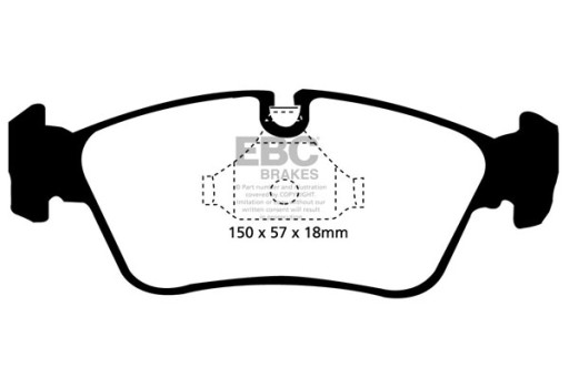 Спортивні колодки EBC Yellow-BMW 3 E46 98-07 спереду - 2