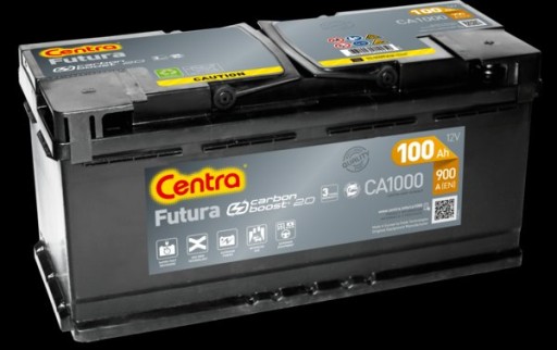 CEN CA1000 AKUMULATOR CENTRA 100AH/900A EN +P FUT - 1