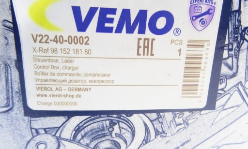 Puszka sterująca, doładowanie VEMO V22-40-0002 - 5
