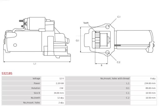 S3218s as стартер FORD TRANSIT V363 - 5