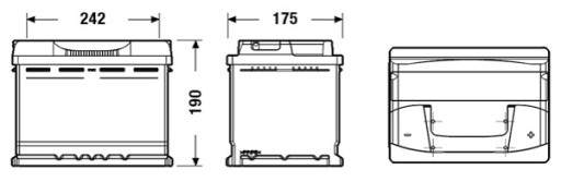 CENTRA PLUS AKUMULATOR 62Ah 540A P+ GWARANCJA - 2